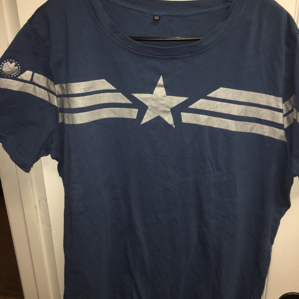 Navy Captain America T shirt